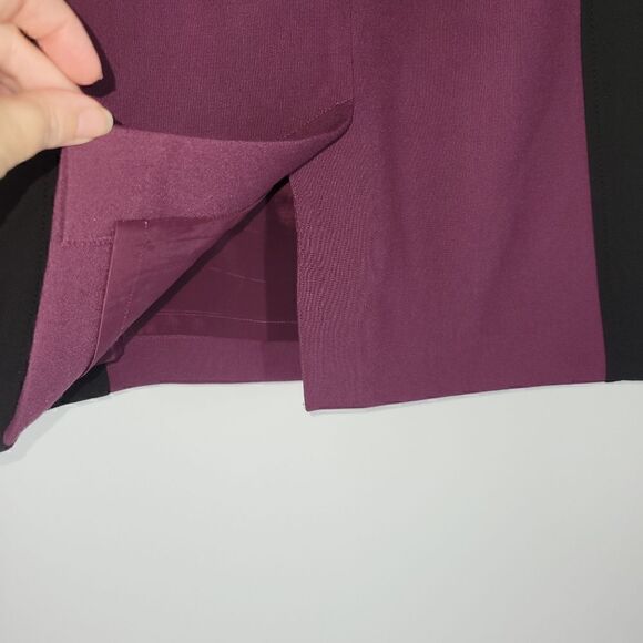 Halogen lined purple and black pencil skirt size 6 - Picture 4 of 8